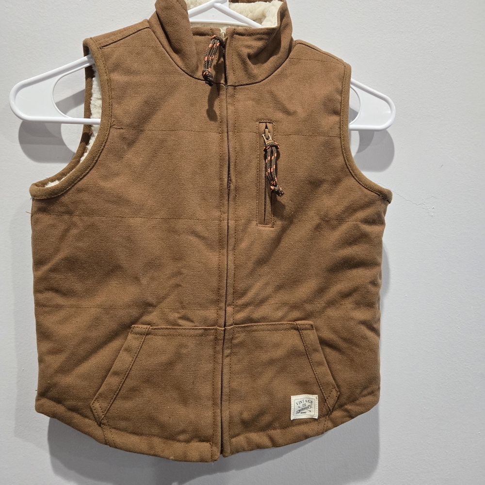 Weatherproof Kids Brown Fleece-Lined Vest